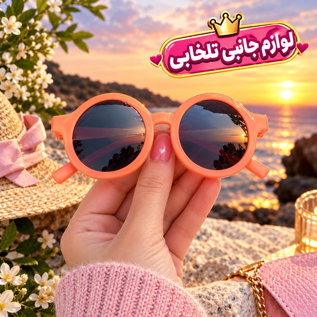عینک آفتابی بچگانه طرح گرد مناسب برای سنین 3 تا 10 سال،دارای طراحی مخصوص صورت بچه ها،بسیار شکیل،کیفیت فوق العاده عالی