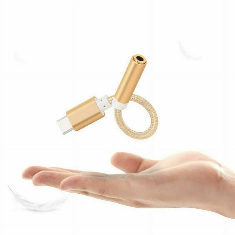 تبدیل Type-C به جک 3.5 میلیمتری (AUX) مدل JH-036،مناسب اتصال انواع هدفون و هندزفری به موبایل و تبلت دارای پورت Type-C