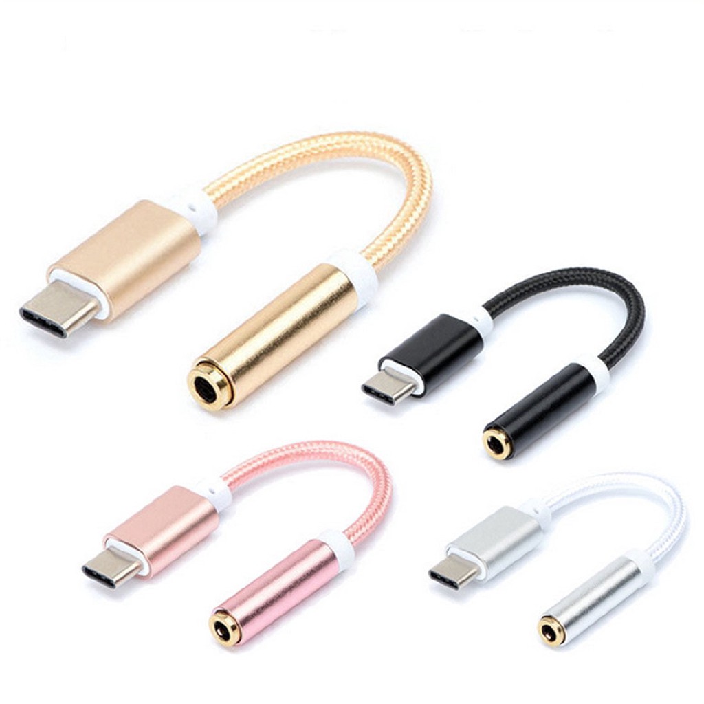 تبدیل Type-C به جک 3.5 میلیمتری (AUX) مدل JH-036،مناسب اتصال انواع هدفون و هندزفری به موبایل و تبلت دارای پورت Type-C