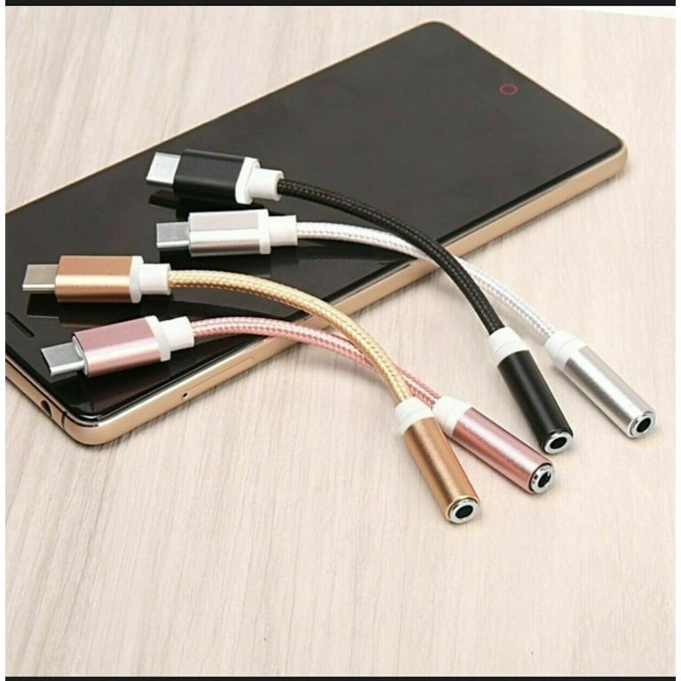 تبدیل Type-C به جک 3.5 میلیمتری (AUX) مدل JH-036،مناسب اتصال انواع هدفون و هندزفری به موبایل و تبلت دارای پورت Type-C