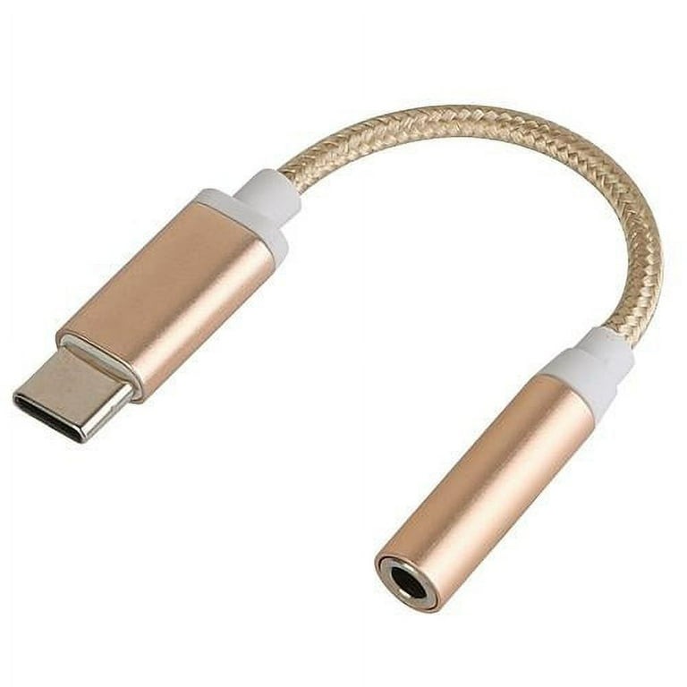 تبدیل Type-C به جک 3.5 میلیمتری (AUX) مدل JH-036،مناسب اتصال انواع هدفون و هندزفری به موبایل و تبلت دارای پورت Type-C