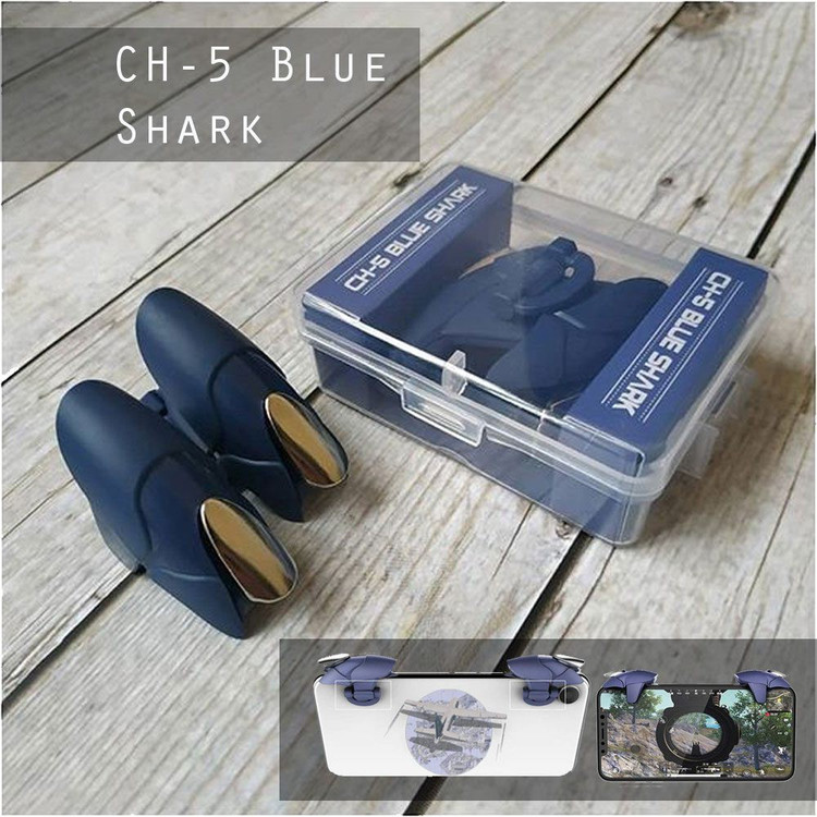 دسته بازی پابجی PUBG انگشتی بلو شارک (Blue Shark) مدل CH-5،سازگار با تمام موبایل های تا ضخامت 9 میلیمتر (تخفیف ویژه)