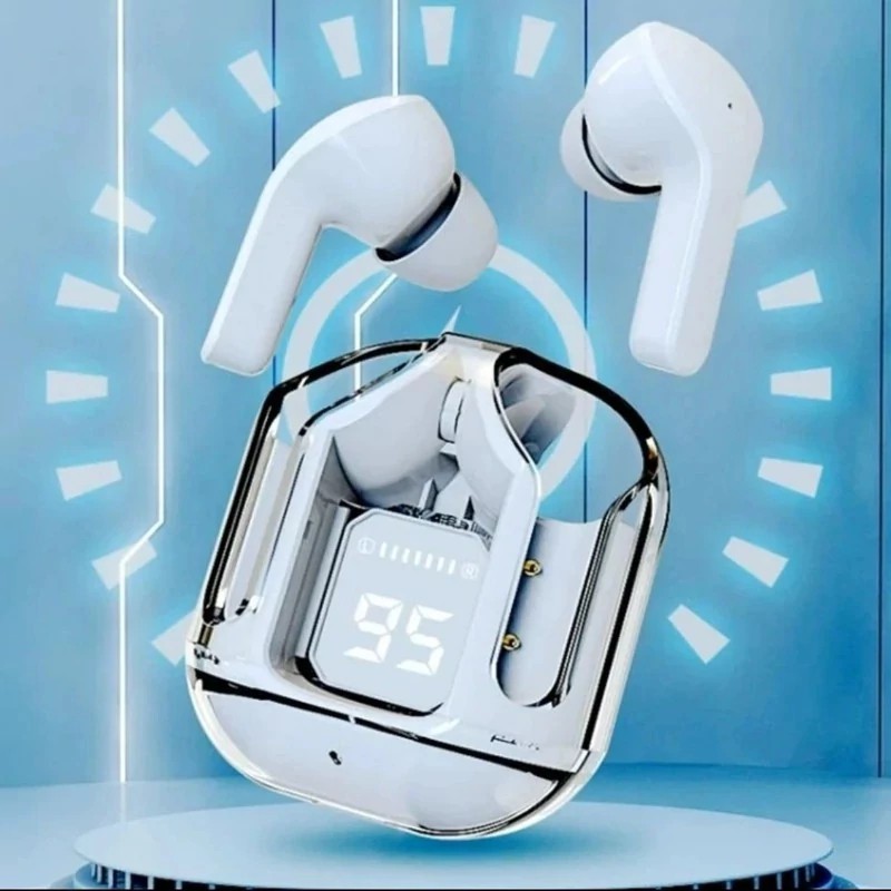 ایرپاد شیشه ای اورجینال ضدآب مدل Ultrapods Max،دارای صفحه دیجیتالی،ورژن بلوتوث 5.3 (ایرپاد قبل از ارسال دقیقا چک میشود)