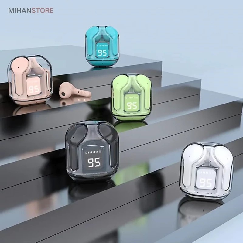 ایرپاد شیشه ای اورجینال ضدآب مدل Ultrapods Max،دارای صفحه دیجیتالی،ورژن بلوتوث 5.3 (ایرپاد قبل از ارسال دقیقا چک میشود)