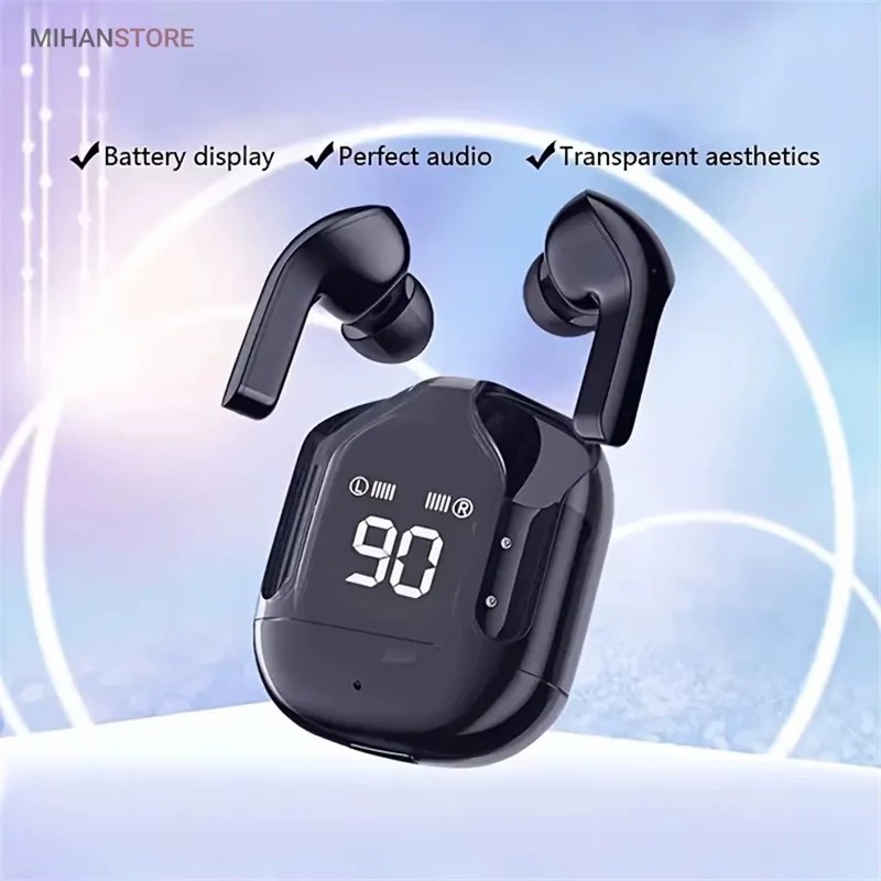 ایرپاد شیشه ای اورجینال ضدآب مدل Ultrapods Max،دارای صفحه دیجیتالی،ورژن بلوتوث 5.3 (ایرپاد قبل از ارسال دقیقا چک میشود)