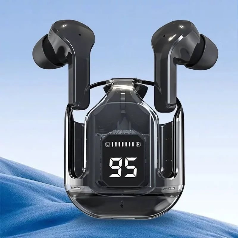 ایرپاد شیشه ای اورجینال ضدآب مدل Ultrapods Max،دارای صفحه دیجیتالی،ورژن بلوتوث 5.3 (ایرپاد قبل از ارسال دقیقا چک میشود)