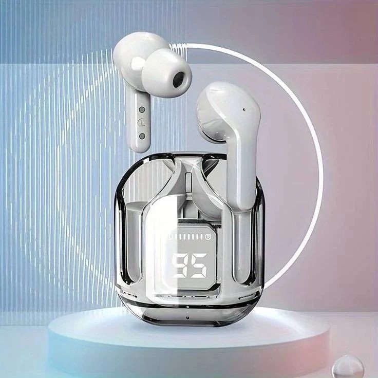 ایرپاد شیشه ای اورجینال ضدآب مدل Ultrapods Max،دارای صفحه دیجیتالی،ورژن بلوتوث 5.3 (ایرپاد قبل از ارسال دقیقا چک میشود)