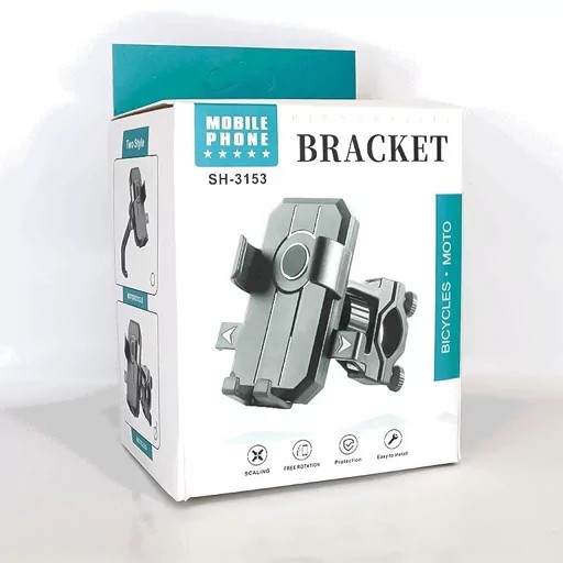 هولدر و پایه نگهدارنده موبایل مدل SH-3153 مناسب برای موتور سیکلت و دوچرخه،دارای طراحی ضد لرزش و ضد سقوط،چرخش 360 درجه