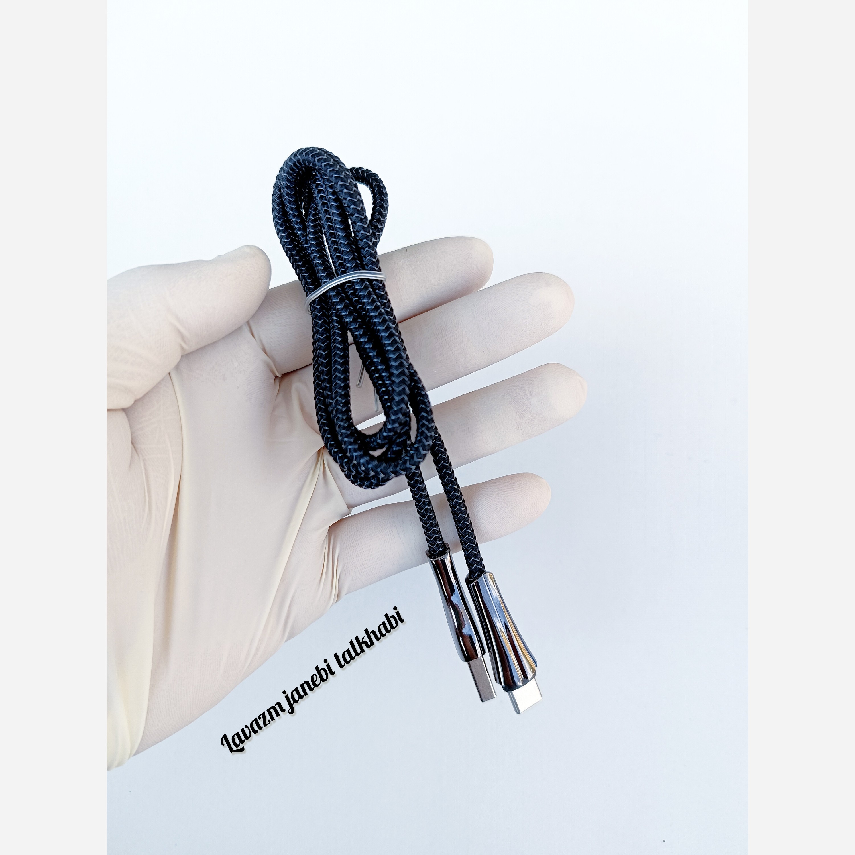 کابل شارژ برزنتی تایپ سی TYPE C برند JOYROOM مدل S-M411،دارای نشانگر LED،قابلیت انتقال دیتا و فست شارژ،طول کابل 1.2 متر