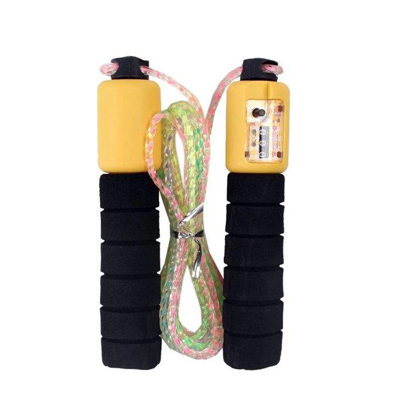 طناب ورزشی مدل شماره انداز برند JUMP ROPE،دارای دسته اسفنجی،قابلیت تنظیم ارتفاع یا طول،مناسب برای هدیه در مراسمات