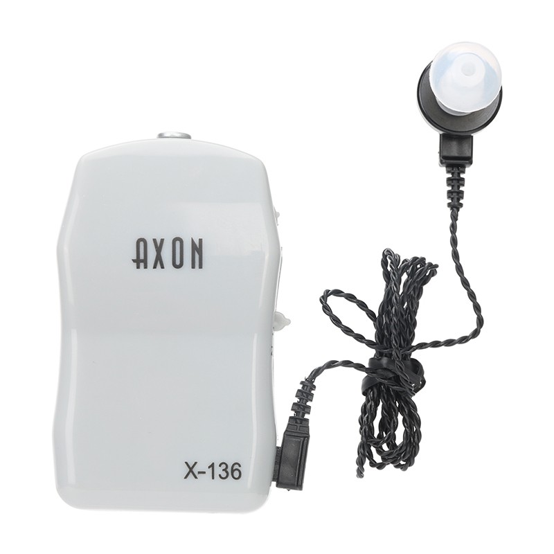 سمعک جیبی برند AXON مدل X-136 بدون نیاز به قالب گیری (پایین ترین قیمت بازار) دارای فرکانس بسیار قوی (کیفیت واقعا عالی)