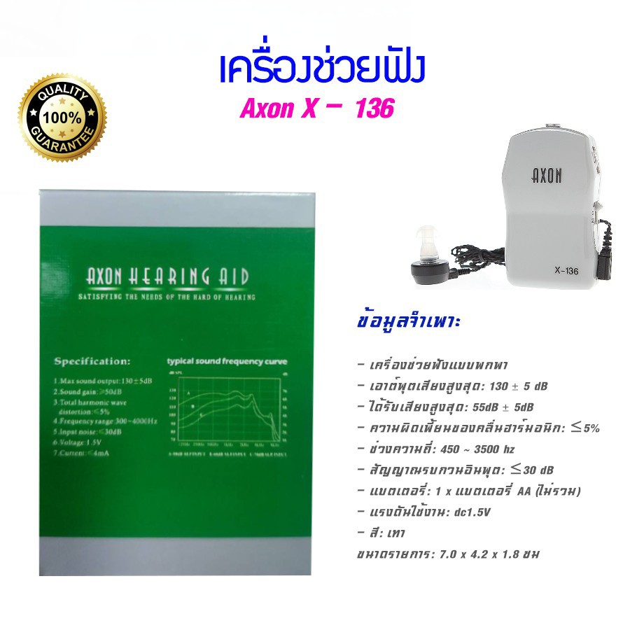 سمعک جیبی برند AXON مدل X-136 بدون نیاز به قالب گیری (پایین ترین قیمت بازار) دارای فرکانس بسیار قوی (کیفیت واقعا عالی)