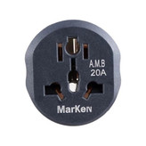 تبدیل 3 به 2 برق وارداتی مارکن مدل Marken A.M.B 20A،شامل 7 مدل پریز ورودی مدل های A-C-E-F-G-I-M