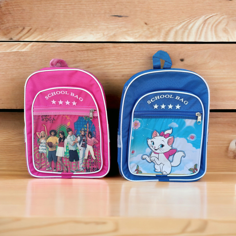 کیف مدرسه ای دو زیپ دخترانه SCHOOL BAG دارای 2 زیپ و 2 جیب توری در کناره کیف،مناسب مقطع ابتدایی (تخفیف ویژه)