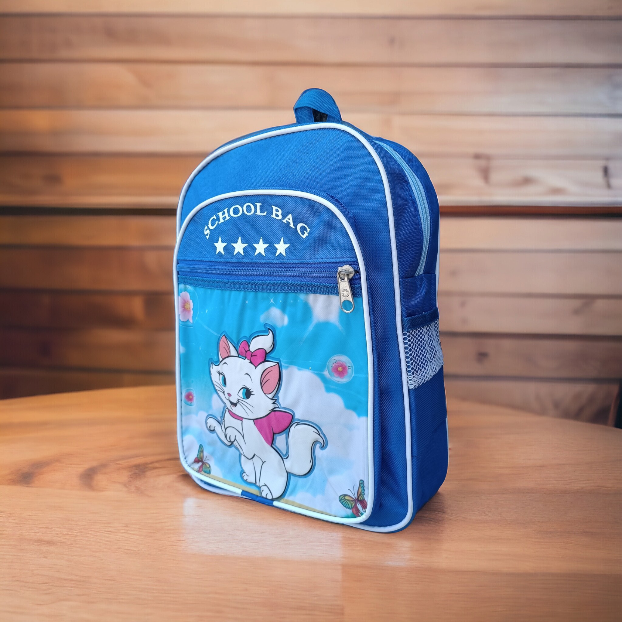 کیف مدرسه ای دو زیپ دخترانه SCHOOL BAG دارای 2 زیپ و 2 جیب توری در کناره کیف،مناسب مقطع ابتدایی (تخفیف ویژه)