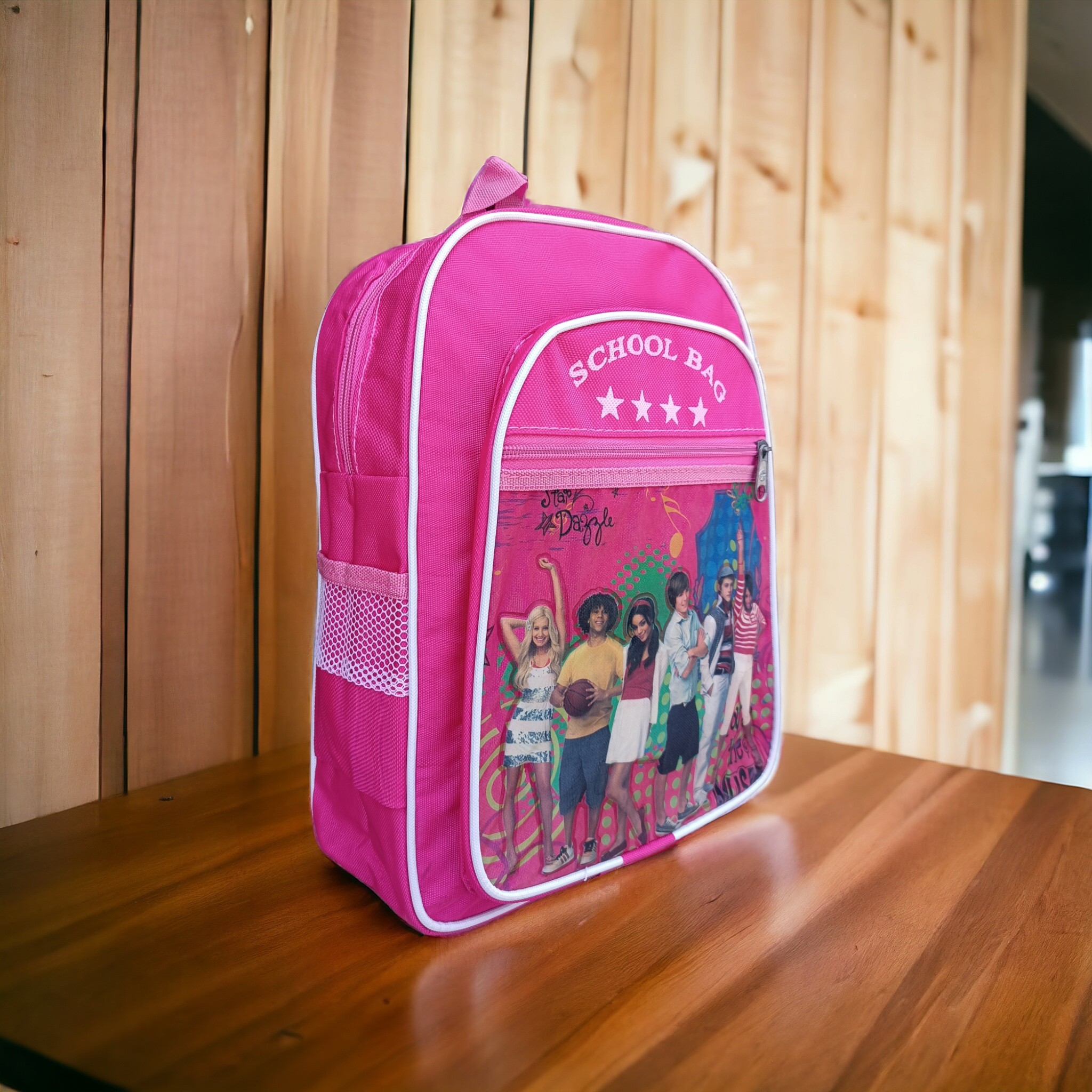 کیف مدرسه ای دو زیپ دخترانه SCHOOL BAG دارای 2 زیپ و 2 جیب توری در کناره کیف،مناسب مقطع ابتدایی (تخفیف ویژه)