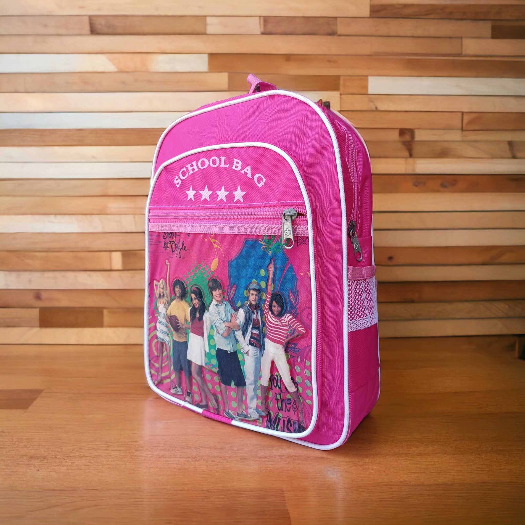 کیف مدرسه ای دو زیپ دخترانه SCHOOL BAG دارای 2 زیپ و 2 جیب توری در کناره کیف،مناسب مقطع ابتدایی (تخفیف ویژه)