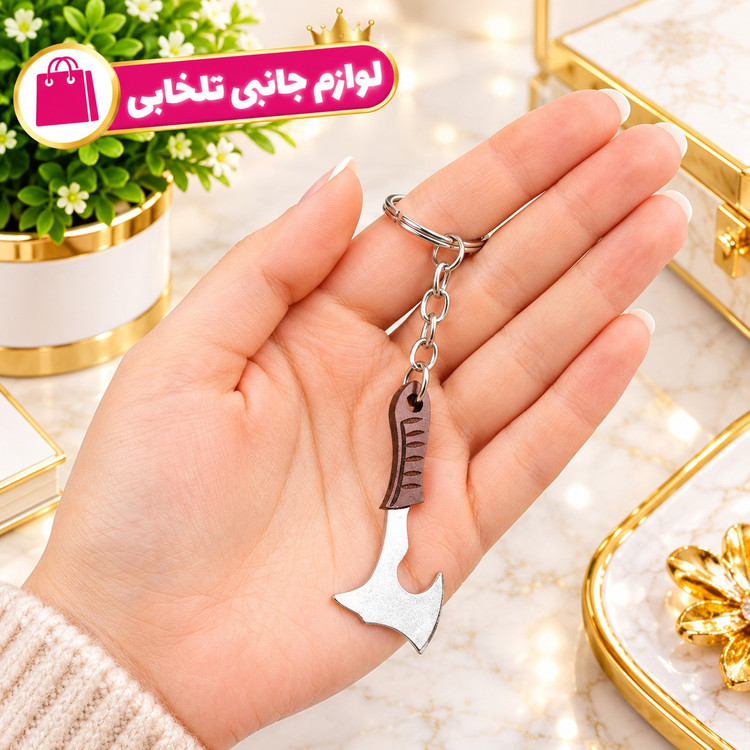 جاکلیدی چاقوی زنجانی دسته چوبی ساتور میکس (تیغه کند،قابلیت تیز شدن تیغه) کوچک و مینیاتوری،قوی و محکم،بسته 1 عددی