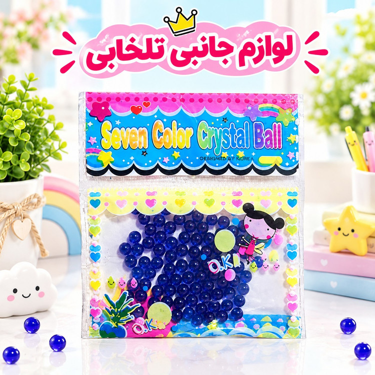 خاک ژله ای تک رنگ مدل Seven Color،مناسب برای سبزه،گلها،گلدان آکواریوم،تنگ آب و... (تخفیف ویژه)
