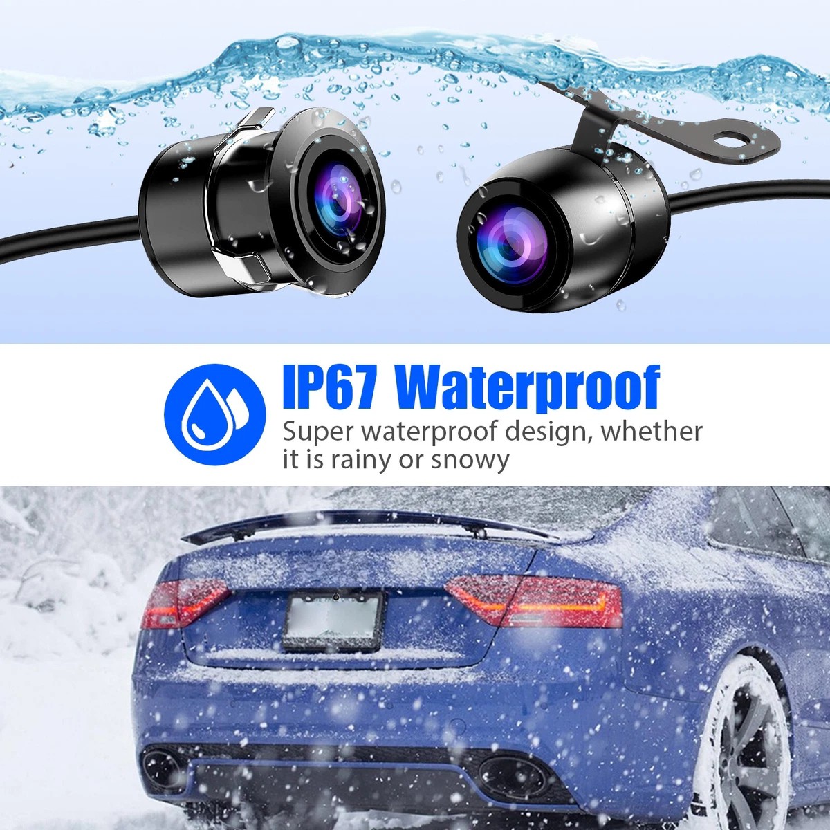 دوربین دنده عقب دو حالته خودرو (روکار و توکار) برند الترا اچ دی CAR CAMERA UHD،مجهز به خط کشی و صفحه رنگی (تخفیف ویژه)