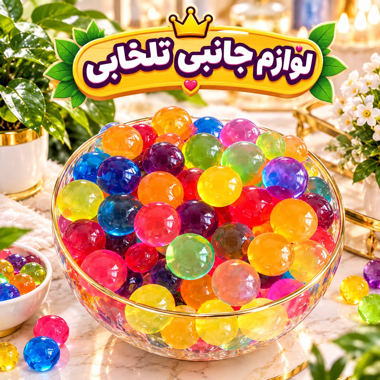 خاک ژله ای رنگی مدل Seven Color،مناسب برای سبزه،گلها،گلدان آکواریوم،تنگ آب و... (تخفیف ویژه)