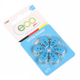 باتری سمعکی شماره 675 برند اکو پلاس (eco plus) با قابلیت ماندگاری طولانی،ساخت آلمان،شامل یک ورق 6 عددی (باطری سمعک)