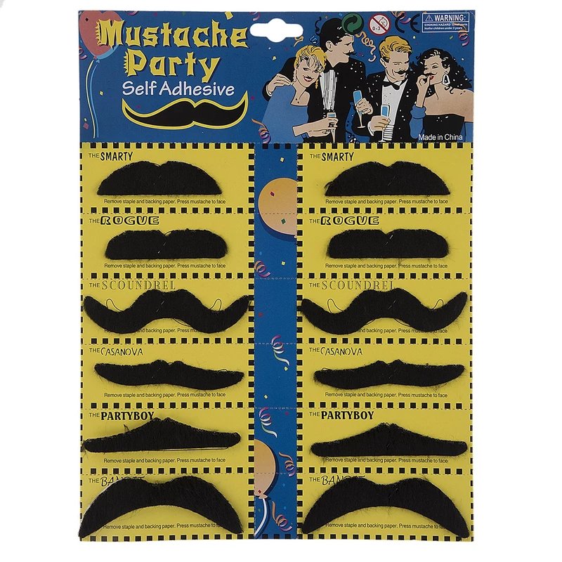 سیبیل مصنوعی مدل Mustache Party بسته 1 عددی