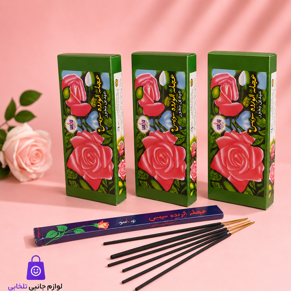 عود خوشبو کننده واسو مدل Swiss Rose پک 7 عددی،دارای رایحه ای خوش مانند عطر رز سوئیسی،مناسب برای مهمانی،آشپزخانه و...