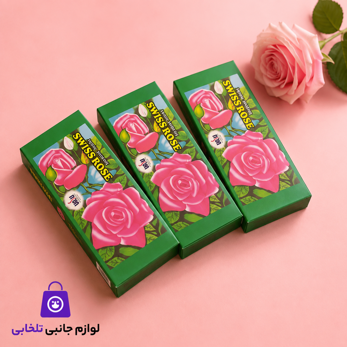 عود خوشبو کننده واسو مدل Swiss Rose پک 7 عددی،دارای رایحه ای خوش مانند عطر رز سوئیسی،مناسب برای مهمانی،آشپزخانه و...