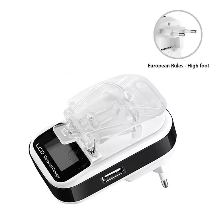 شارژر خرچنگی همه کاره پایه بلند (اورجینال) مدل LCD USB دار،با قابلیت شارژ موبایل از طریق پورت USB (شارژر همه کاره)