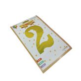 بادکنک فویلی اعداد طلایی سایز 32 اینچ به همراه نی جهت باد کردن و خالی کردن بادکنک،مناسب جشن تولد و جشن سالگرد ازدواج