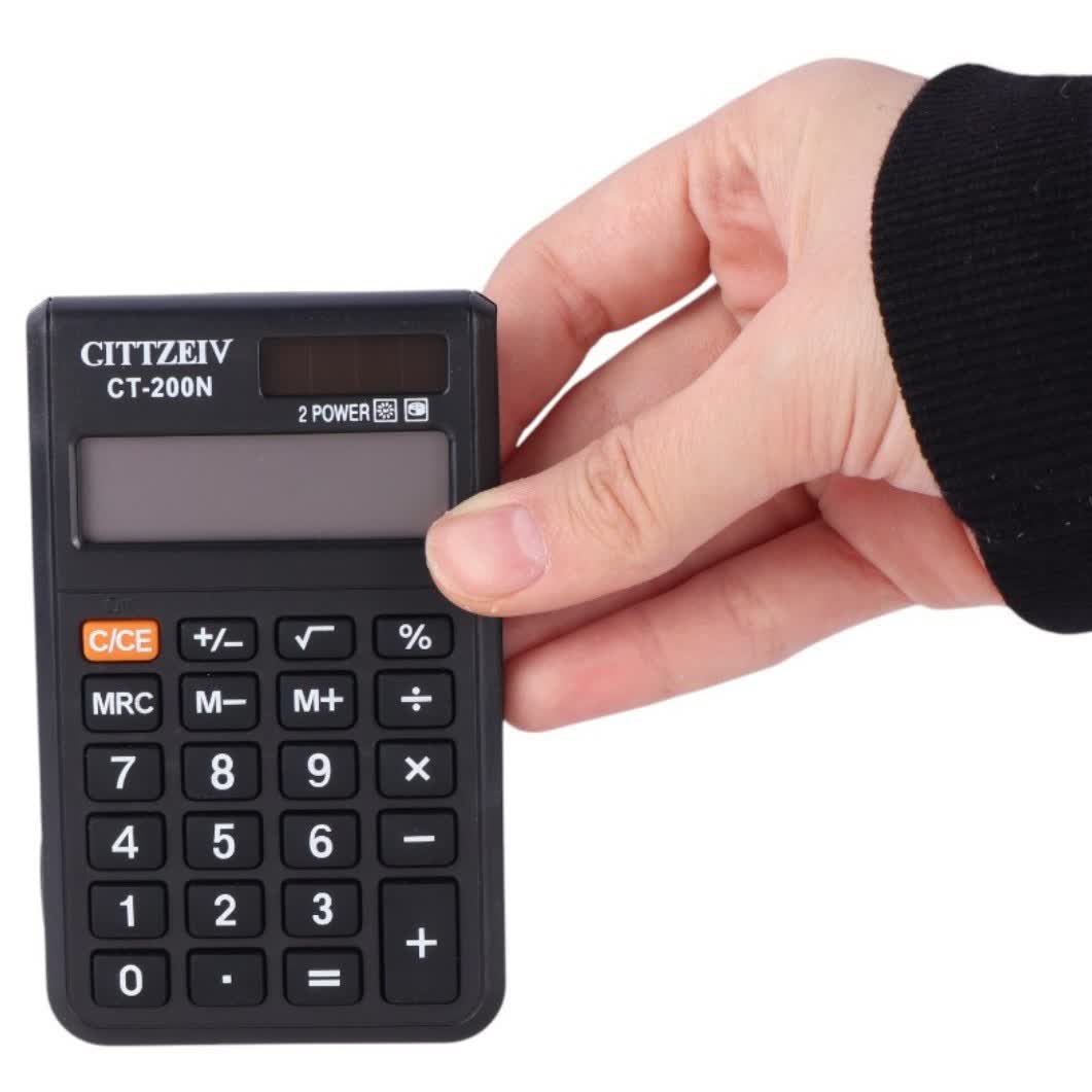 ماشین حساب CITIZEIV مدل CT-200N،دارای خاموش شدن خودکار،دارای 8 کاراکتر، نمایشگر مونوکروم،به همراه کیس محافظ،کیفیت عالی