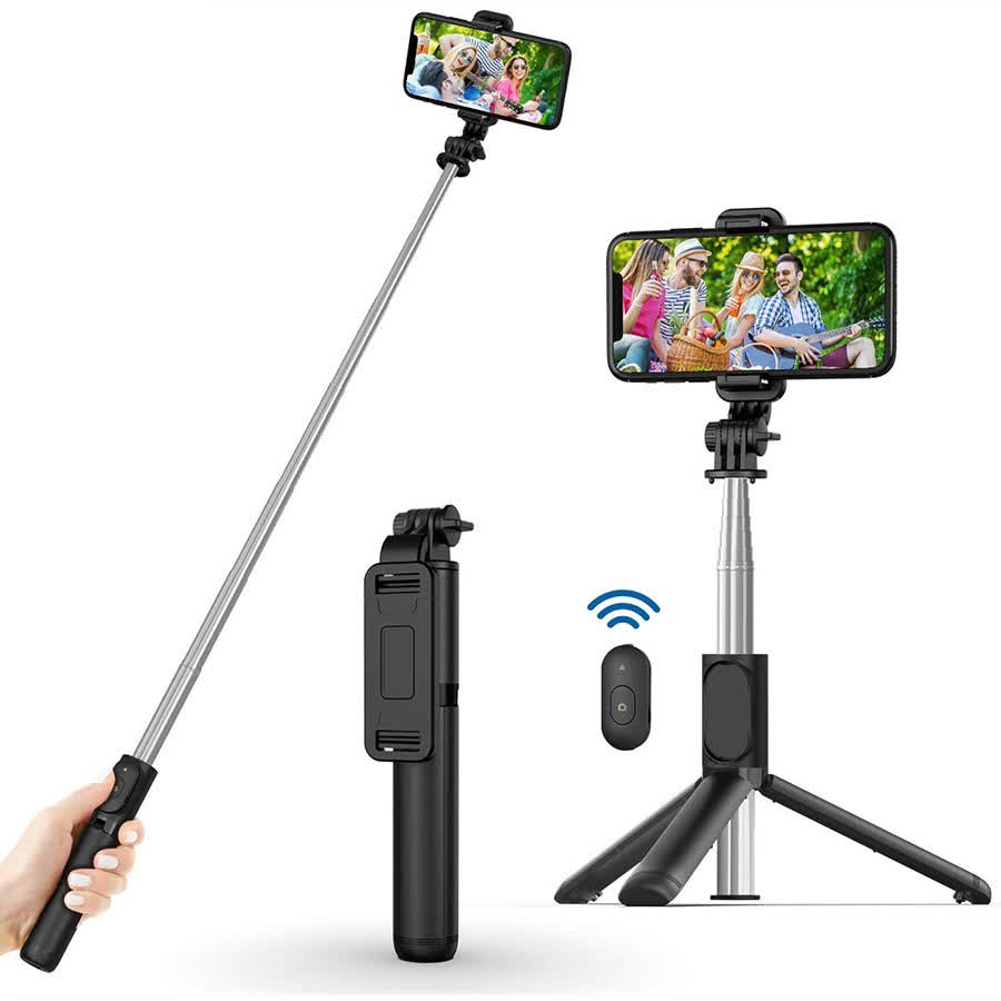 سه پایه و مونوپاد بلوتوثی حرفه ای مدل S10،دارای ریموت کنترل از راه دور،قابلیت چرخش 360 درجه،پایه های محکم و ضد لغزش