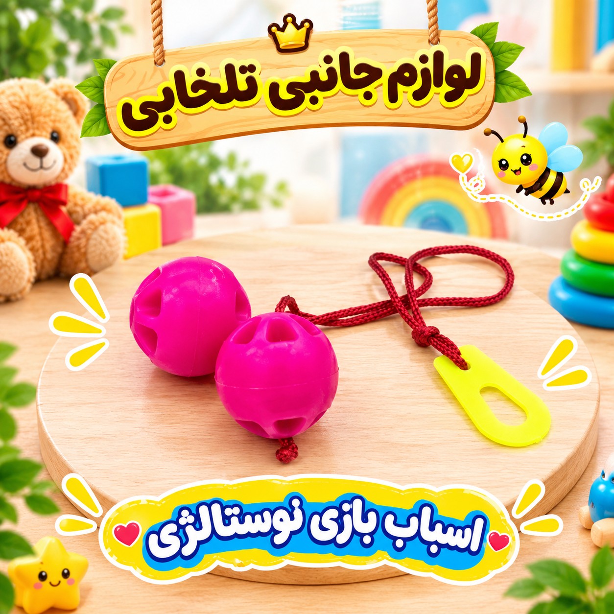 اسباب بازی نوستالژیک و پرطرفدار مدل تق تقی لانه زنبوری،مناسب برای ایجاد تمرکز و تقویت حرکات دست (تخفیف ویژه)