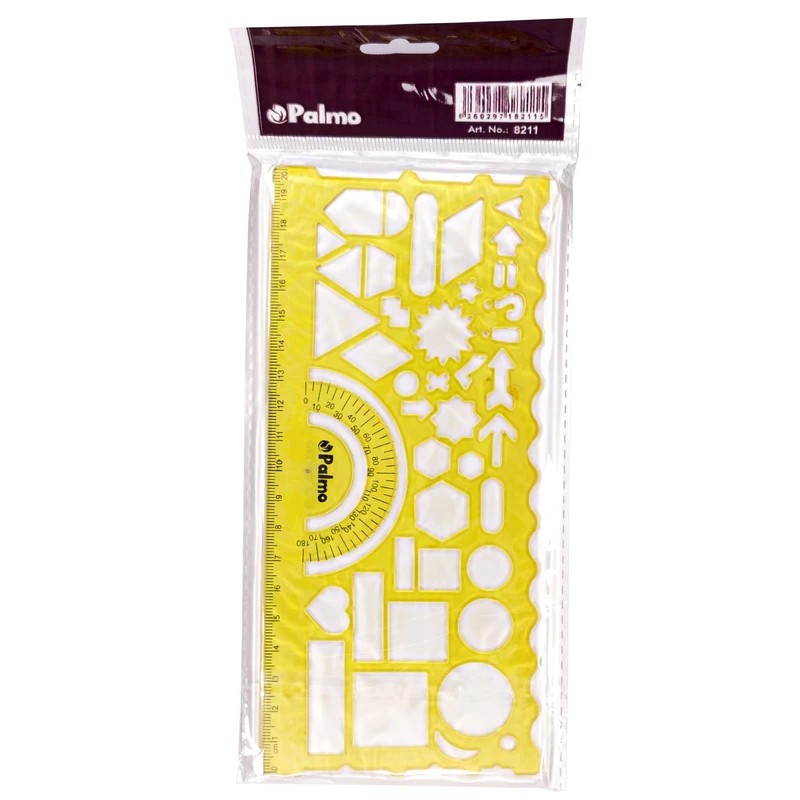 شابلون دوقلو هندسه و حیوانات پالمو مدل palmo 8211 دارای جنس نشکن و قابل انعطاف،دارای جنس شفاف،مجموعه 2 عددی