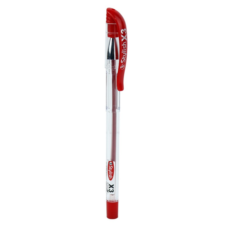 خودکار استایلیش 0.7 میلی متر X3،دارای گیره برای حمل در جیب،در سه رنگ آبی،قرمز،مشکی (بسته 1 عددی)
