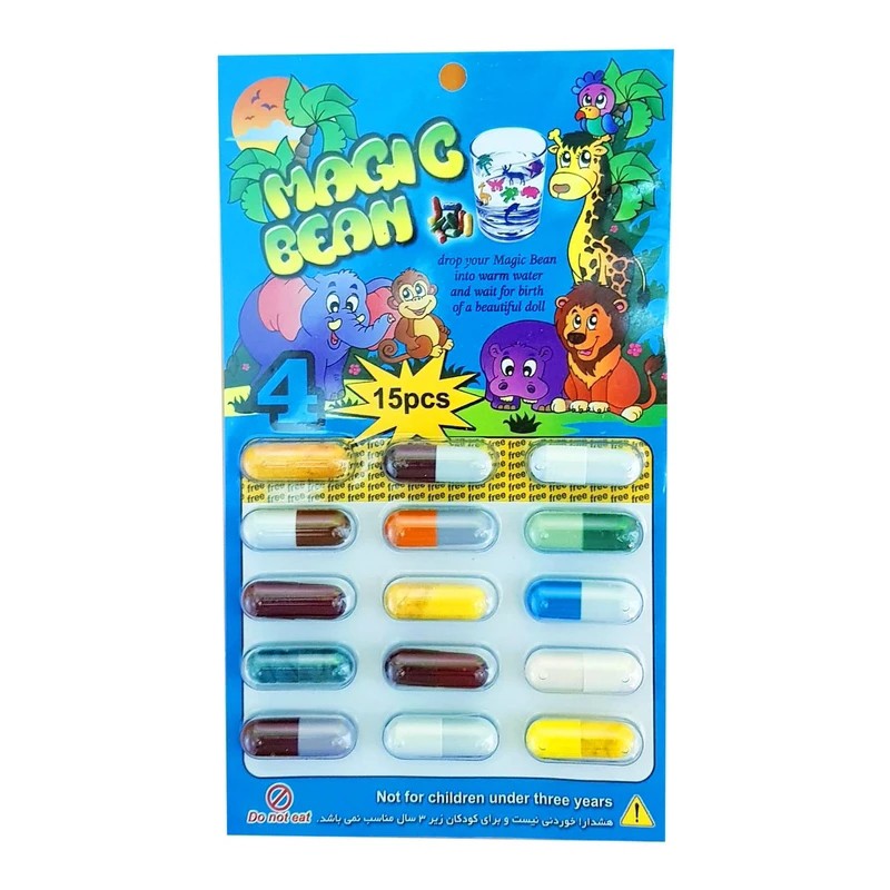 ابزار شوخی مدل لوبیای سحر آمیز (کپسول جادویی) MAGIC BEAN یک ورق 15 عددی (تخفیف ویژه)