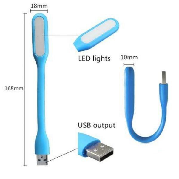 چراغ مطالعه LED یو اس بی (معروف به چراغ مسواکی) مدل Flexible USB Light،جنس بدنه از سیلیکون درجه یک (چراغ خواب)