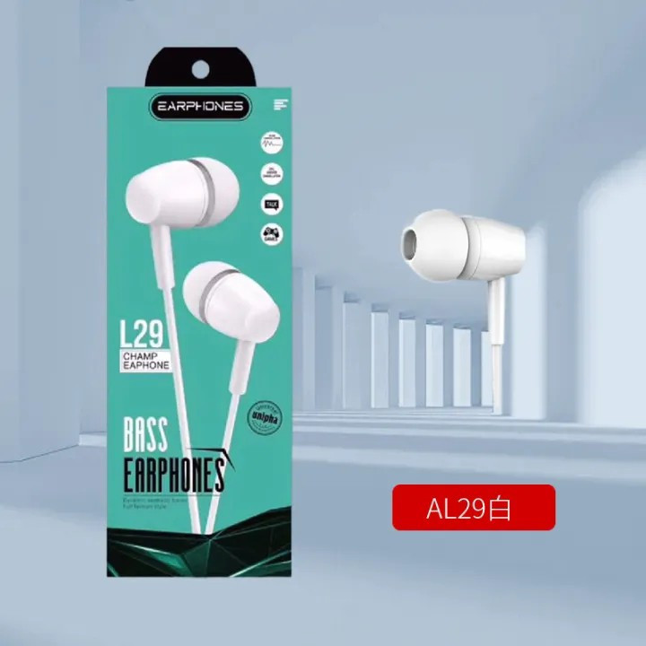 هندزفری باسیم EARPHONES مدل L29،مناسب برای مکالمه،گیمینگ،ورزش،کاربری عمومی،کیفیت فوق العاده عالی (تخفیف ویژه)