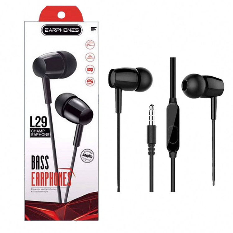 هندزفری باسیم EARPHONES مدل L29،مناسب برای مکالمه،گیمینگ،ورزش،کاربری عمومی،کیفیت فوق العاده عالی (تخفیف ویژه)