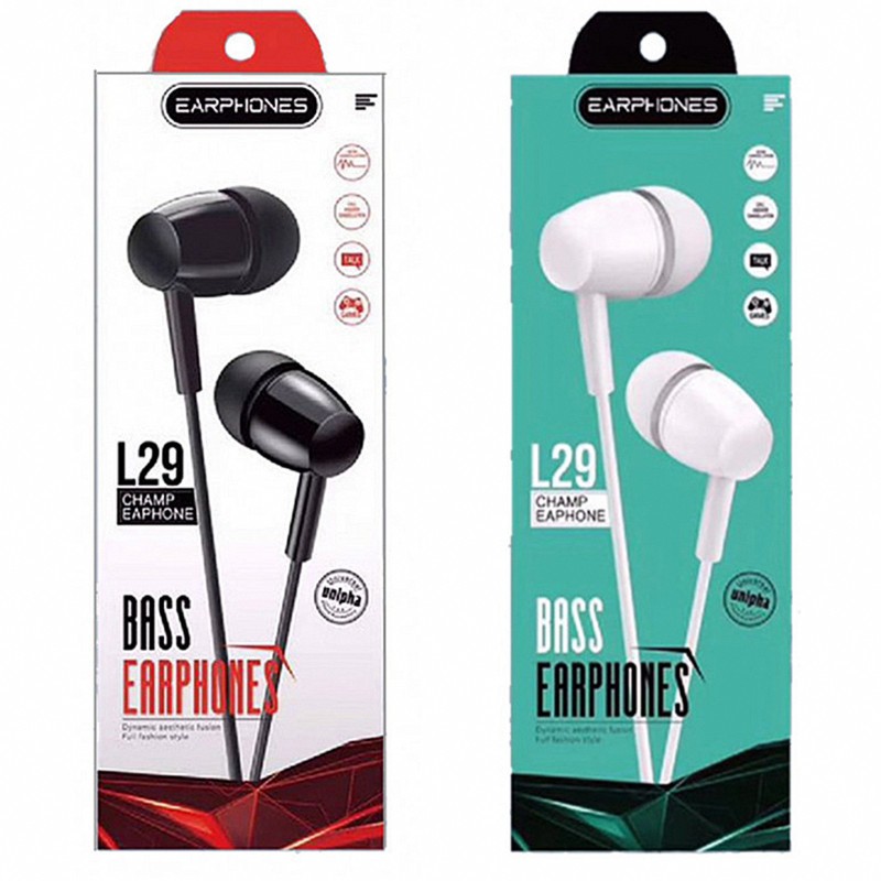 هندزفری باسیم EARPHONES مدل L29،مناسب برای مکالمه،گیمینگ،ورزش،کاربری عمومی،کیفیت فوق العاده عالی (تخفیف ویژه)