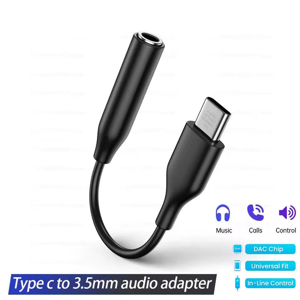 تبدیل Type-C به جک 3.5 میلیمتری (AUX)،مناسب اتصال انواع هدفون و هندزفری به موبایل و تبلت دارای پورت Type-C (کیفیت عالی)