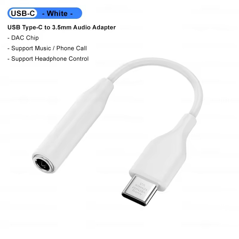 تبدیل Type-C به جک 3.5 میلیمتری (AUX)،مناسب اتصال انواع هدفون و هندزفری به موبایل و تبلت دارای پورت Type-C (کیفیت عالی)
