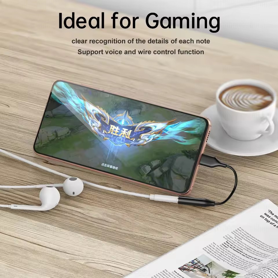 تبدیل Type-C به جک 3.5 میلیمتری (AUX)،مناسب اتصال انواع هدفون و هندزفری به موبایل و تبلت دارای پورت Type-C (کیفیت عالی)