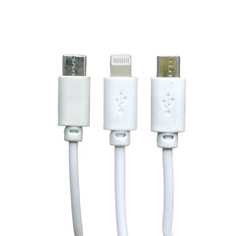 شارژر فندکی 5 کاره مدل WKN-03A مجهز به 3 کابل متصل لایتنینگ،تایپ سی،میکرو USB و 2 پورت USB برای شارژ همزمان 5 دستگاه