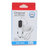 شارژر فندکی 5 کاره مدل WKN-03A مجهز به 3 کابل متصل لایتنینگ،تایپ سی،میکرو USB و 2 پورت USB برای شارژ همزمان 5 دستگاه