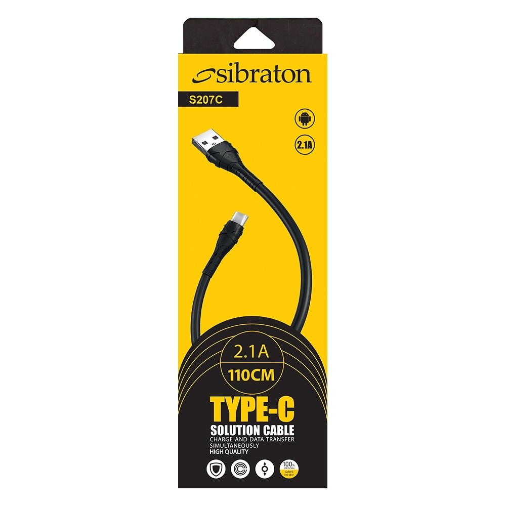 کابل شارژ تایپc فست شارژ ،مدل sibraton