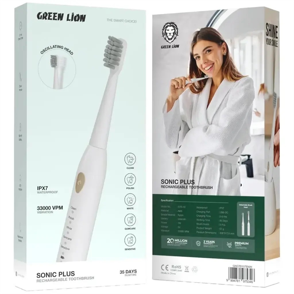 مسواک شارژی سونیک گرین لاین green lion