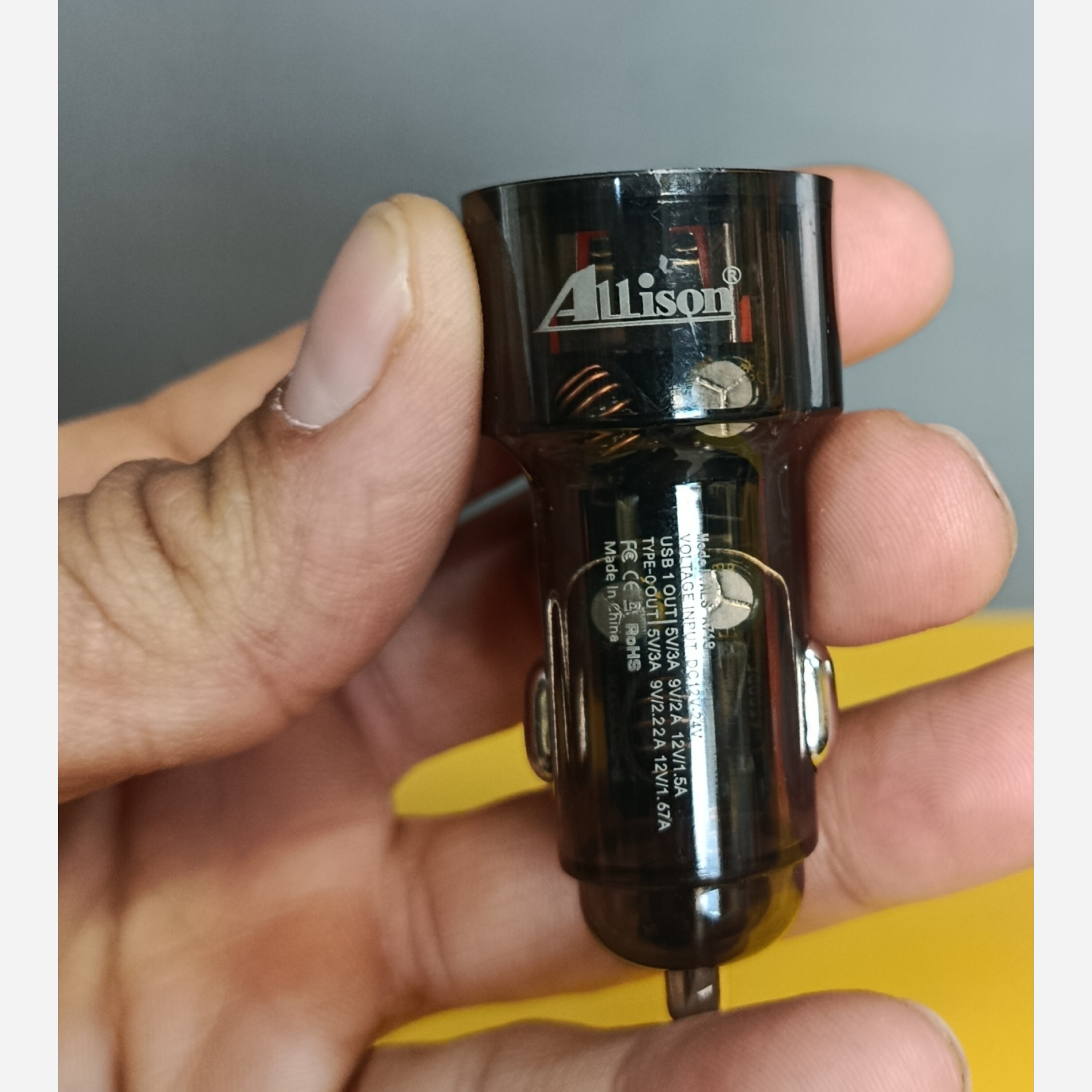 شارژر فندکی فست شارژ 48W انتی شوک مدل Allison