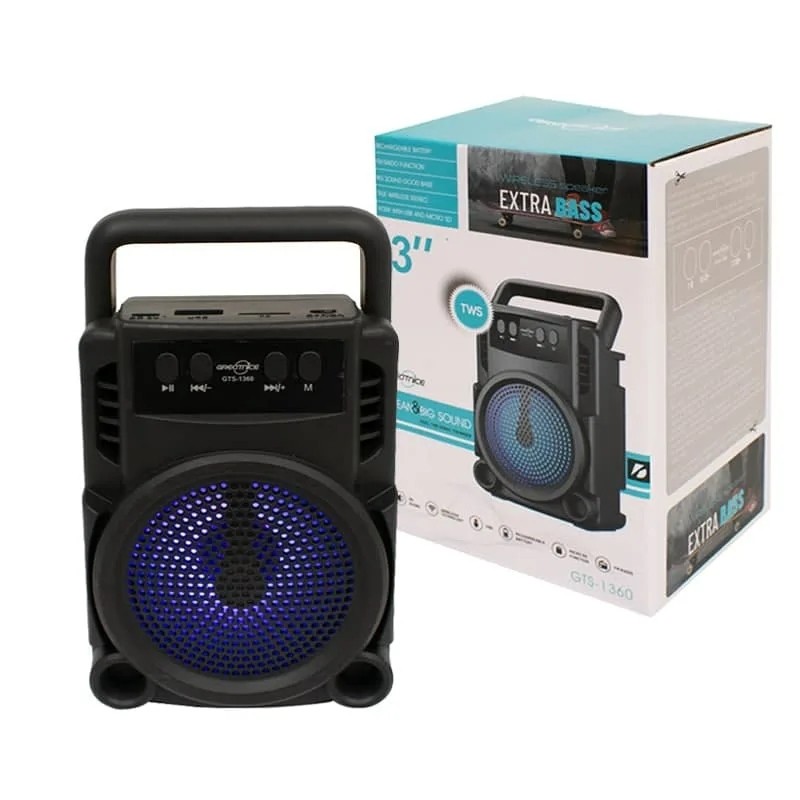 اسپیکر بلوتوثی اسپیکر شارژی همراه مدل gts 1360